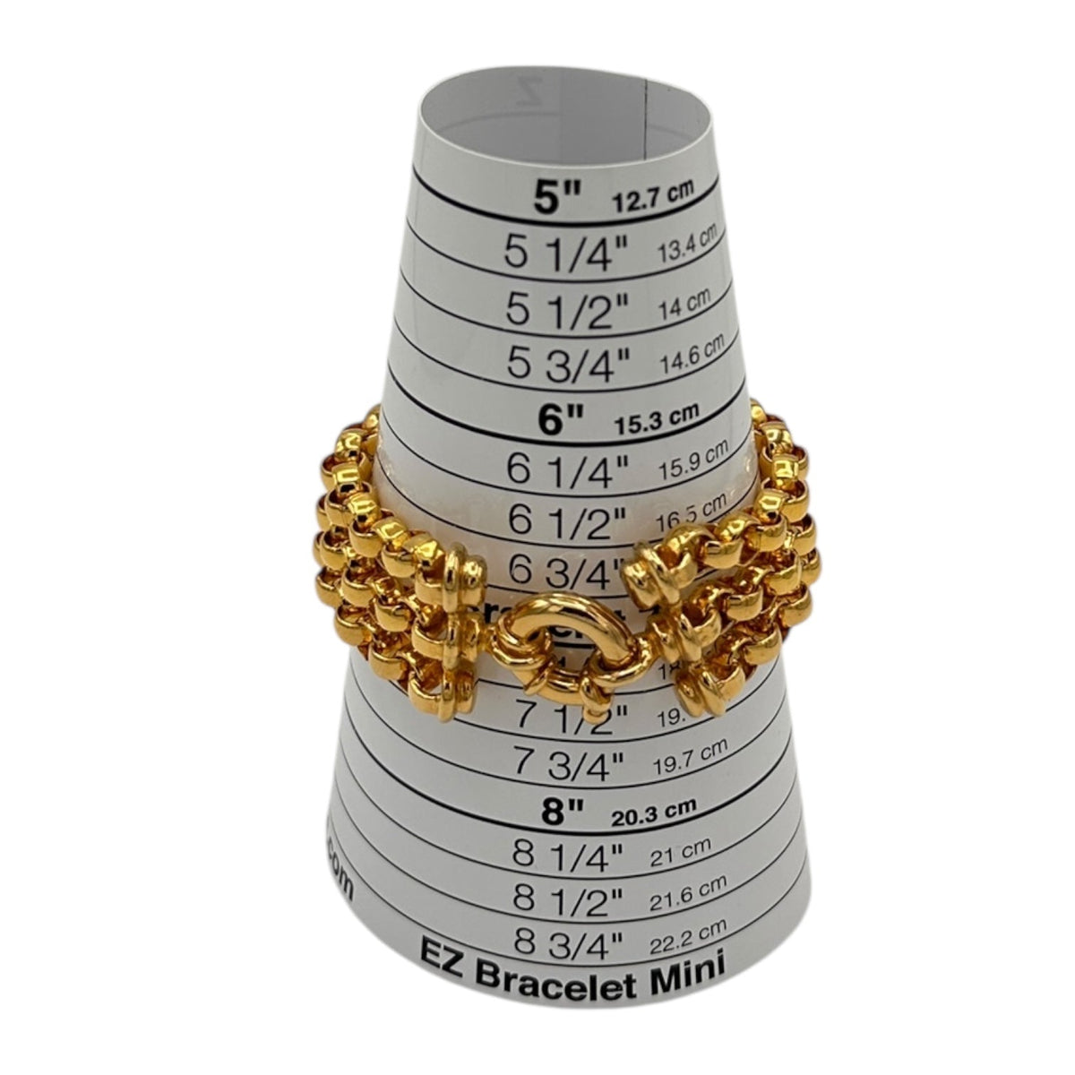 BraceletsVintage Joan Rivers Gold Oversized Three Cable Link Bracelet