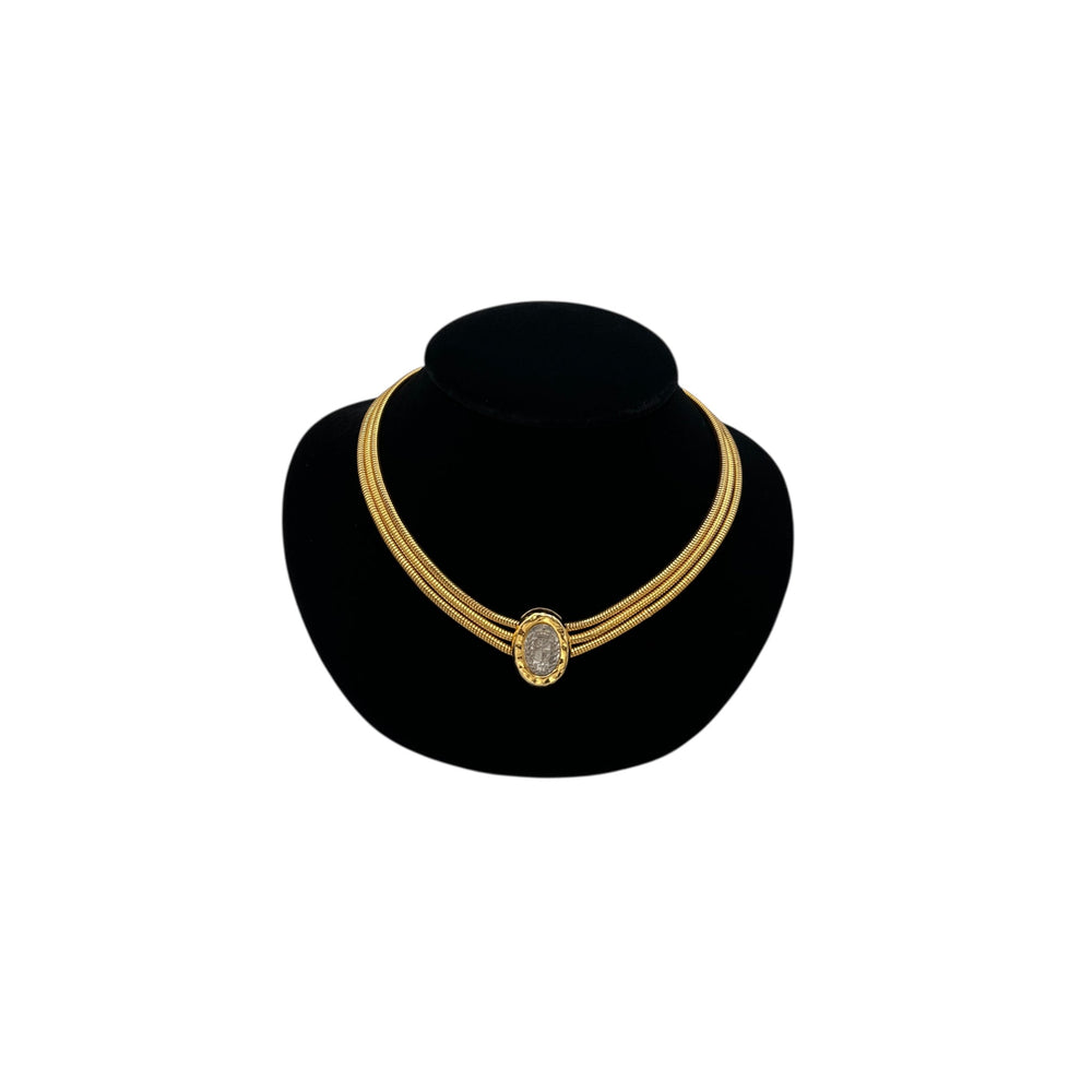 Necklaces & PendantsVintage Liz Claiborne LCI Triple Snake Chain Necklace Logo Pendant