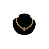 Necklaces & PendantsVintage Liz Claiborne LCI Triple Snake Chain Necklace Logo Pendant