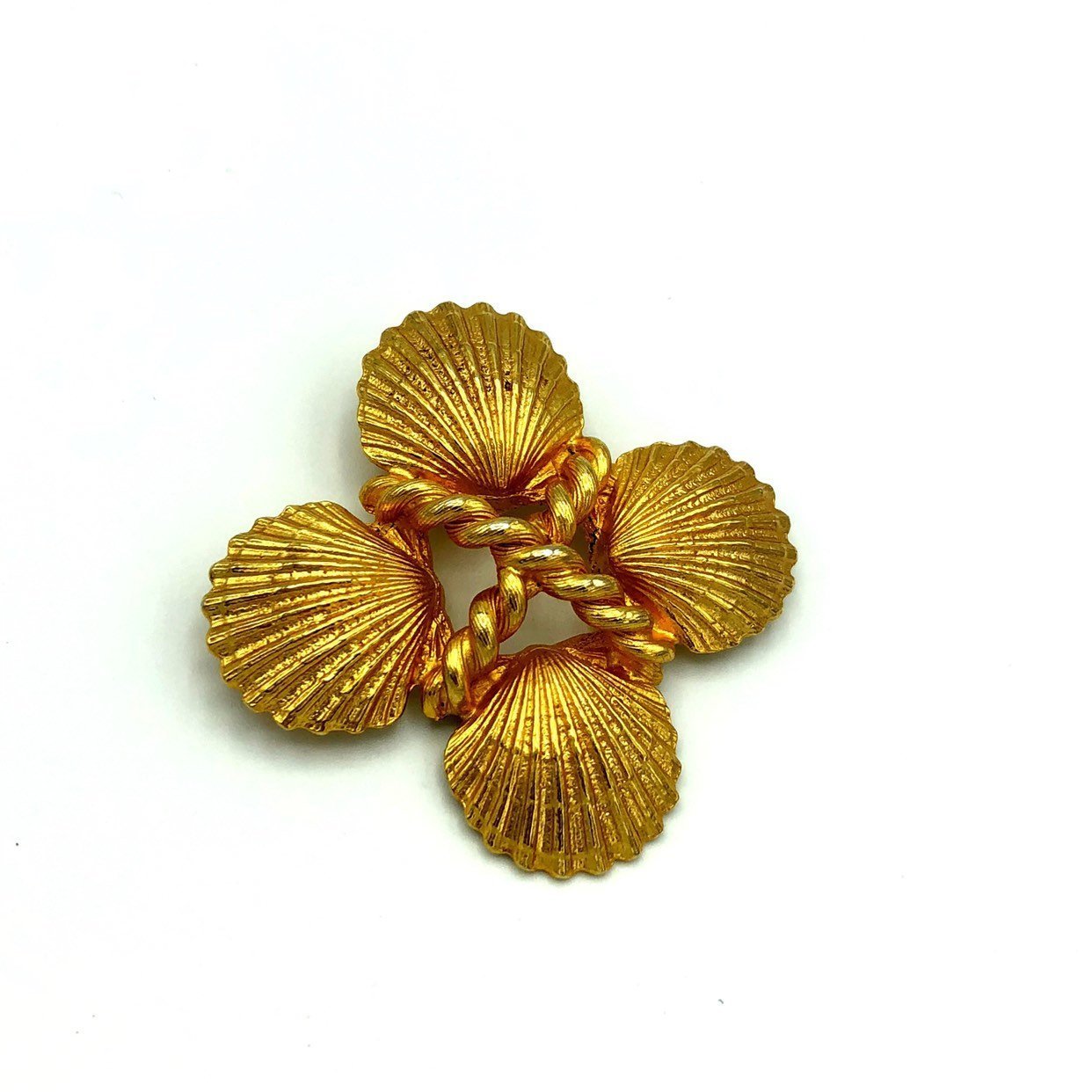 Vintage Mimi Di N Gold Shell Vintage Pendant - 24 Wishes Vintage