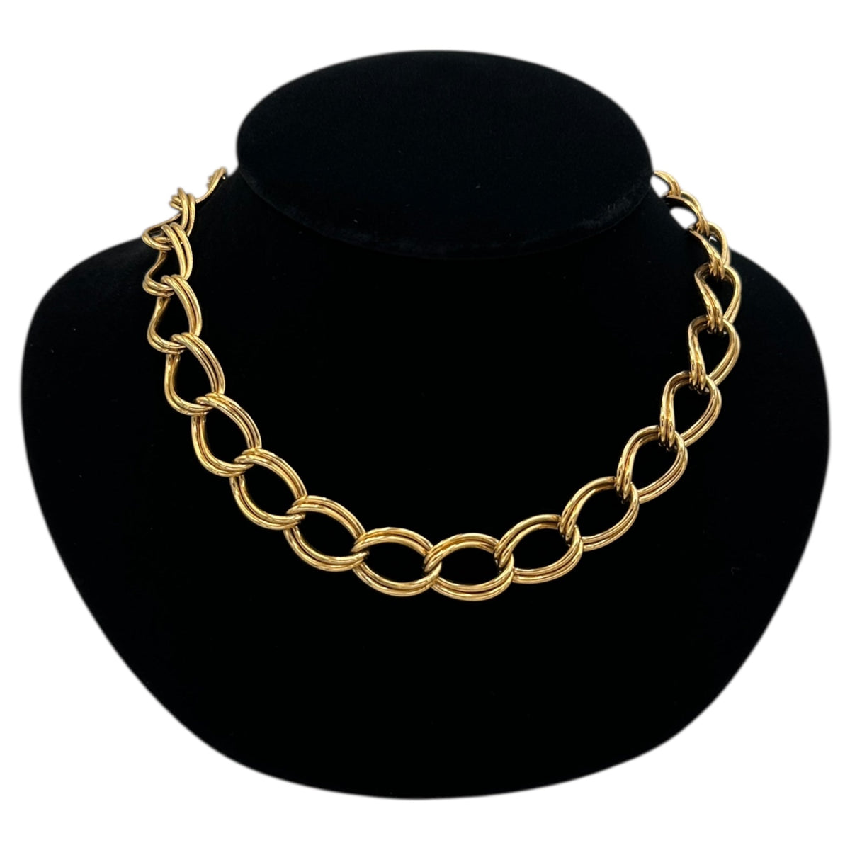 Necklaces & PendantsVintage Monet Gold Double Link Curb Chain Necklace