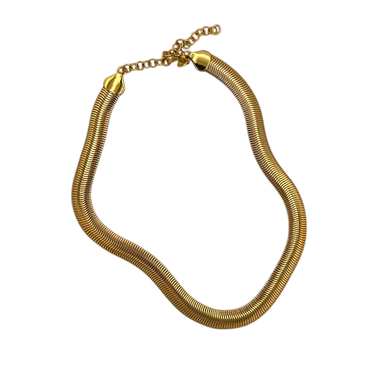 Necklaces & PendantsVintage Monet Gold Flat Snake Chain Adjustable Necklace