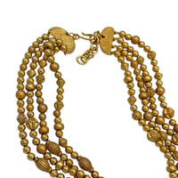 Necklaces & PendantsVintage Monet Gold Plated Four Strand Layered Bead Necklace