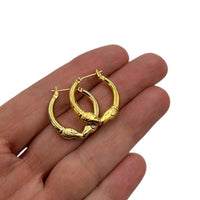 EarringsVintage Monet Gold Ram Hoop Pierced Y2K Pierced Earrings