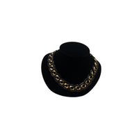 Necklaces & PendantsVintage Napier Black and Gold Curb Link Necklace with Fold - Over Clasp