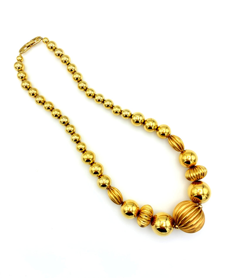 Vintage Napier Chunky Scallop Ball Chain Layering Necklace - 24 Wishes Vintage Jewelry