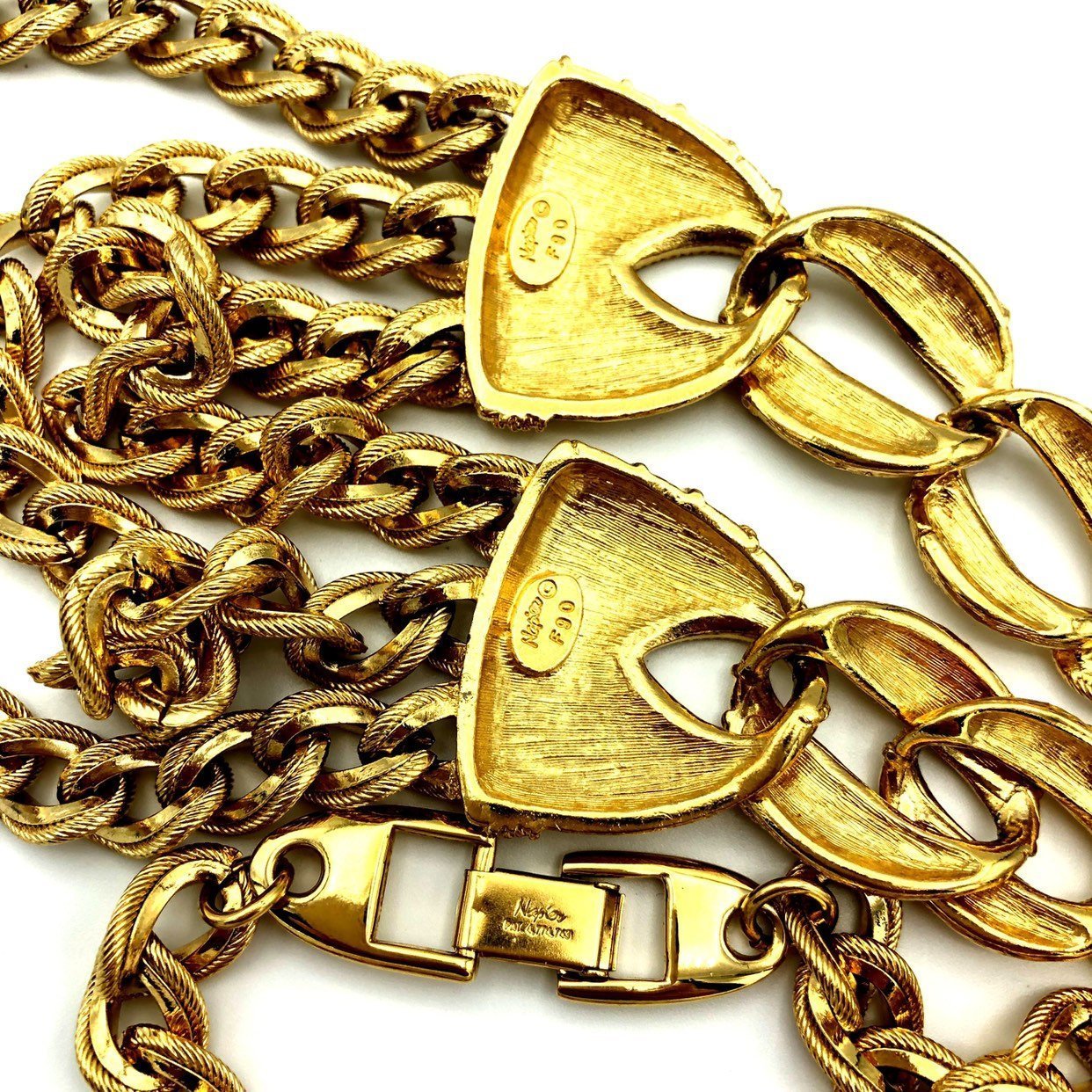 napier ヴィンテージ ネックレス Vintage Napier Necklace Gold Tone With Crystals 30” | eBay