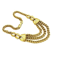 Vintage Napier Gold Chain Classic Layered Bib Necklace - 24 Wishes Vintage Jewelry