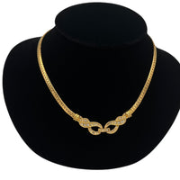 Necklaces & PendantsVintage Napier Gold Flat Curb Chain Rhinestone Necklace