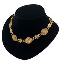 Necklaces & PendantsVintage Napier Gold Textured Linked Byzantium Style Statement Chain Necklace
