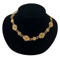 Necklaces & PendantsVintage Napier Gold Textured Linked Byzantium Style Statement Chain Necklace
