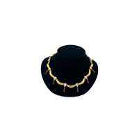 Necklaces & PendantsVintage Nolan Miller Scalloped Collar Necklace with Crystal and Glass Drops