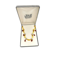 Necklaces & PendantsVintage Nolan Miller Scalloped Collar Necklace with Crystal and Glass Drops