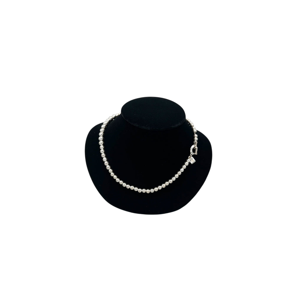 Necklaces & PendantsVintage Ralph Lauren Silver Plated Graduated Bead Necklace with Toggle Closure