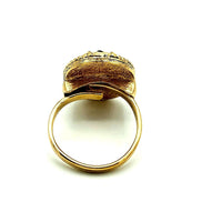 Vintage Sarah Coventry Ruby Red Victorian Inspired Cocktail Ring - 24 Wishes Vintage Jewelry