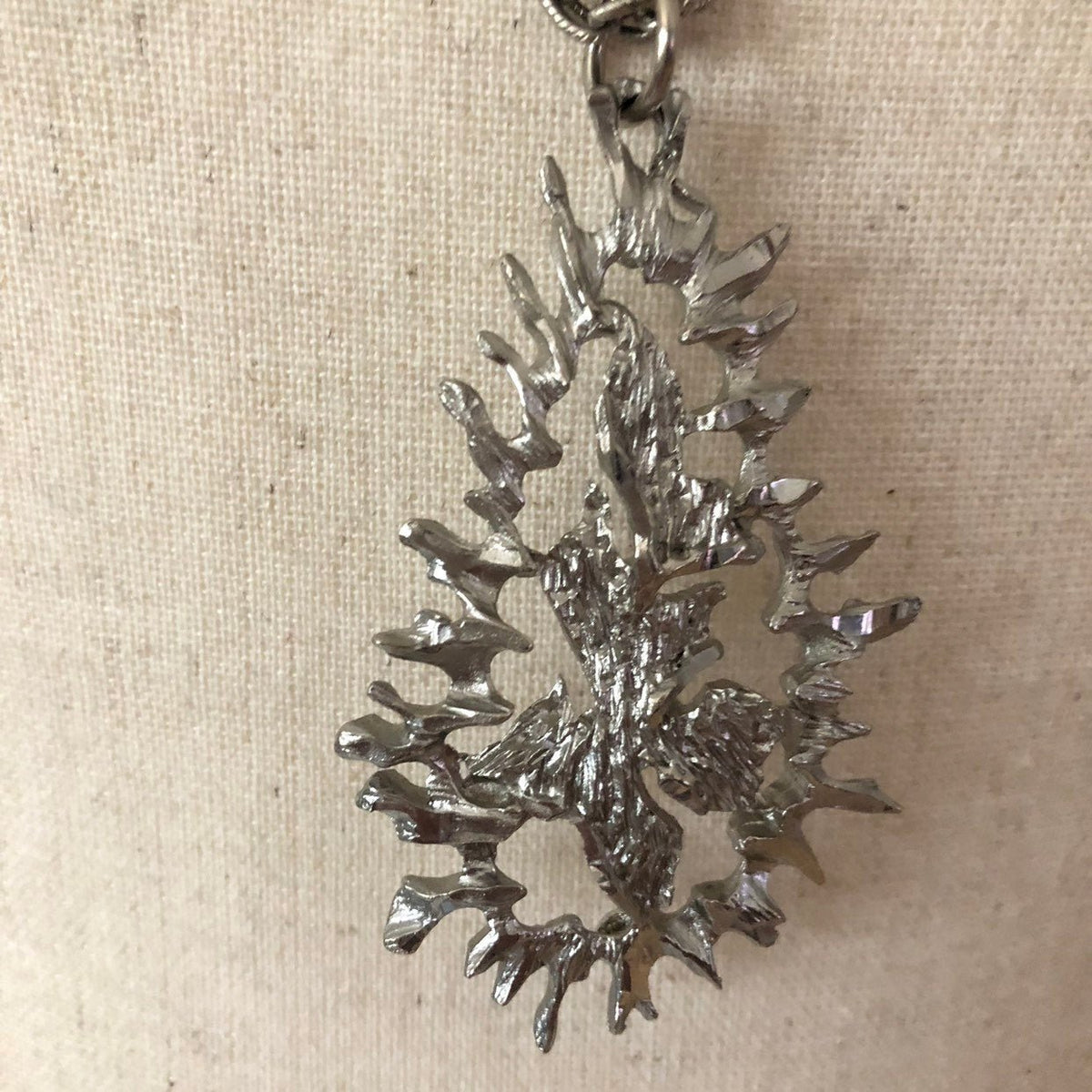 Vintage Silver Hobe Modernist Abstract Pendant - 24 Wishes Vintage Jewelry