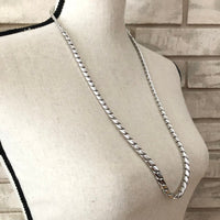 Vintage Silver Les Bernard Chunky Chain Layering Necklace - 24 Wishes Vintage Jewelry