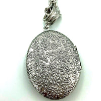 Vintage Silver Whiting & Davis Fleur - de - lis Locket Pendant - 24 Wishes Vintage Jewelry