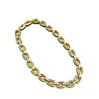 Vintage St. John Black Enamel Gold Chain Link Necklace - 24 Wishes Vintage Jewelry