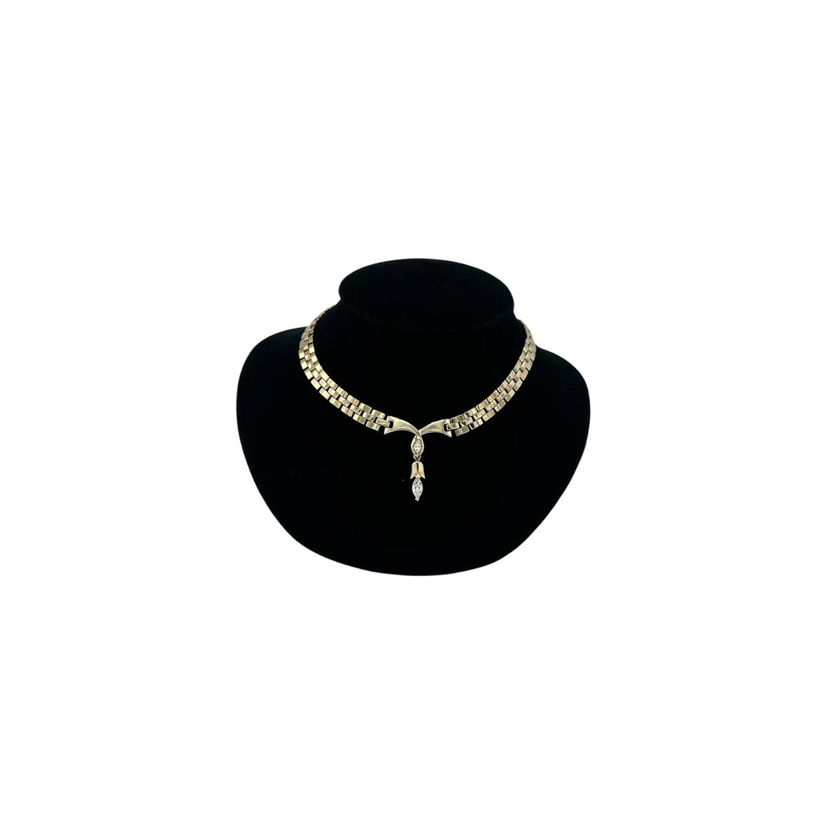 Necklaces & PendantsVintage TARA Clear Rhinestone Tulip Drop Pendant Necklace