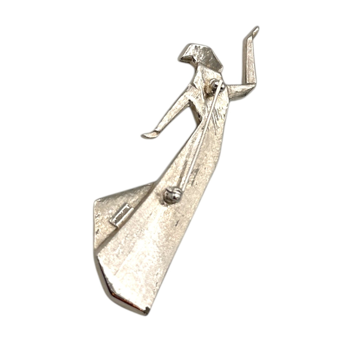 Brooches & PinsVintage Trifari Silver and Black Enamel Women Art Deco Style Brooch