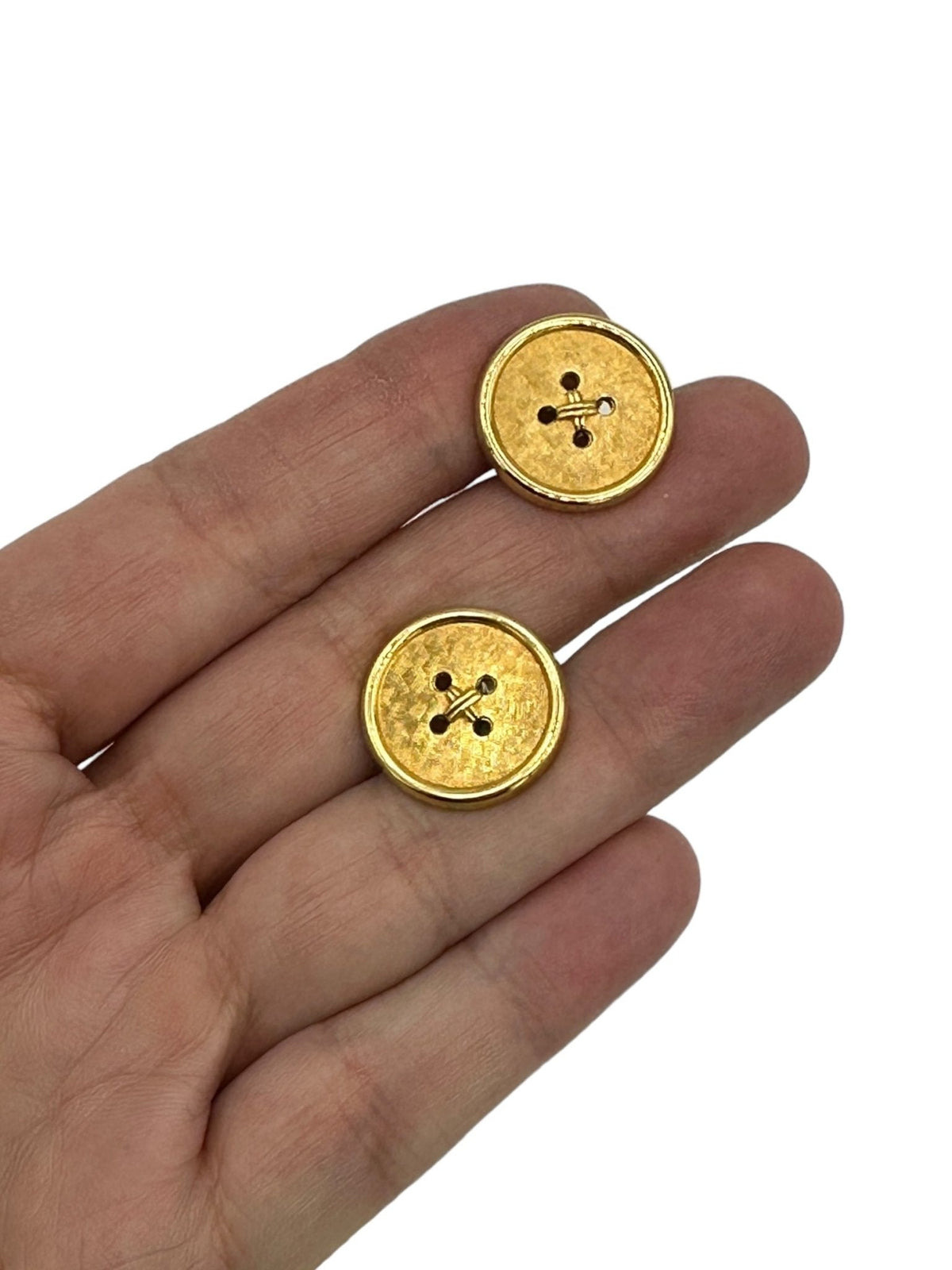 Vintage Walter E Hayward Gold - Filled Round Button Cufflinks & Tuxedo Studs - 24 Wishes Vintage Jewelry