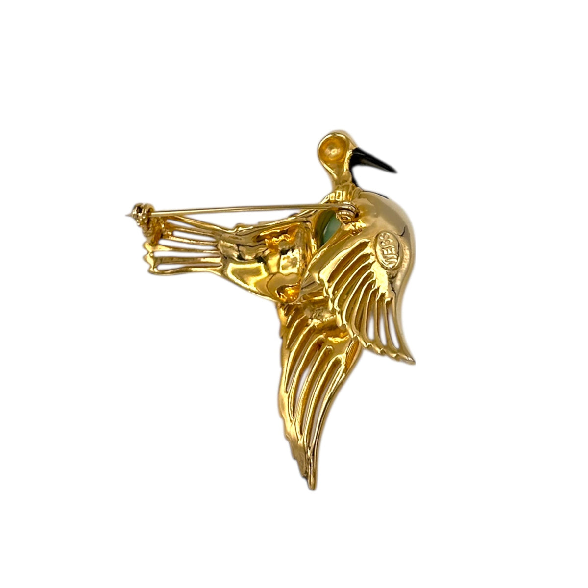 Brooches & PinsVintage Weiss Gold Plated Bird Brooch with Rhinestones