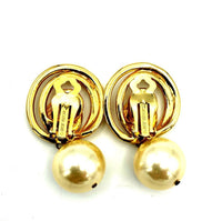 Vintage White Pearl Drop Swirl Earrings By Norma Jean - 24 Wishes Vintage Jewelry