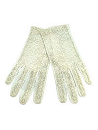 White Short Lace Vintage Gloves - 24 Wishes Vintage Jewelry