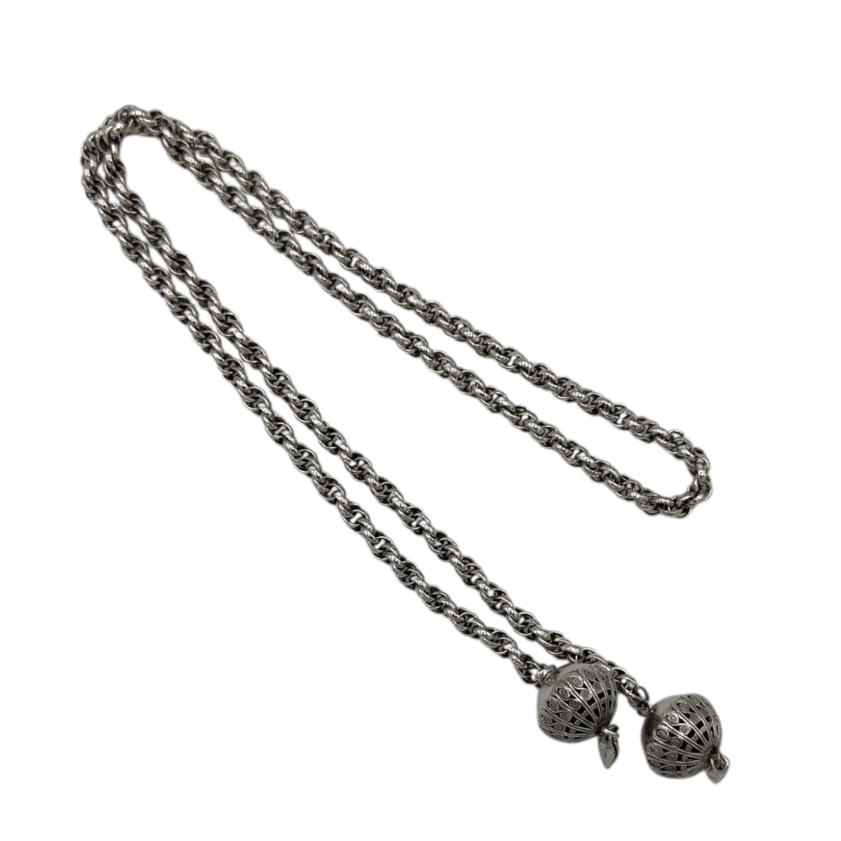 Necklaces & PendantsWhiting & Davis 1970s Silver Lariat Cable Chain Necklace