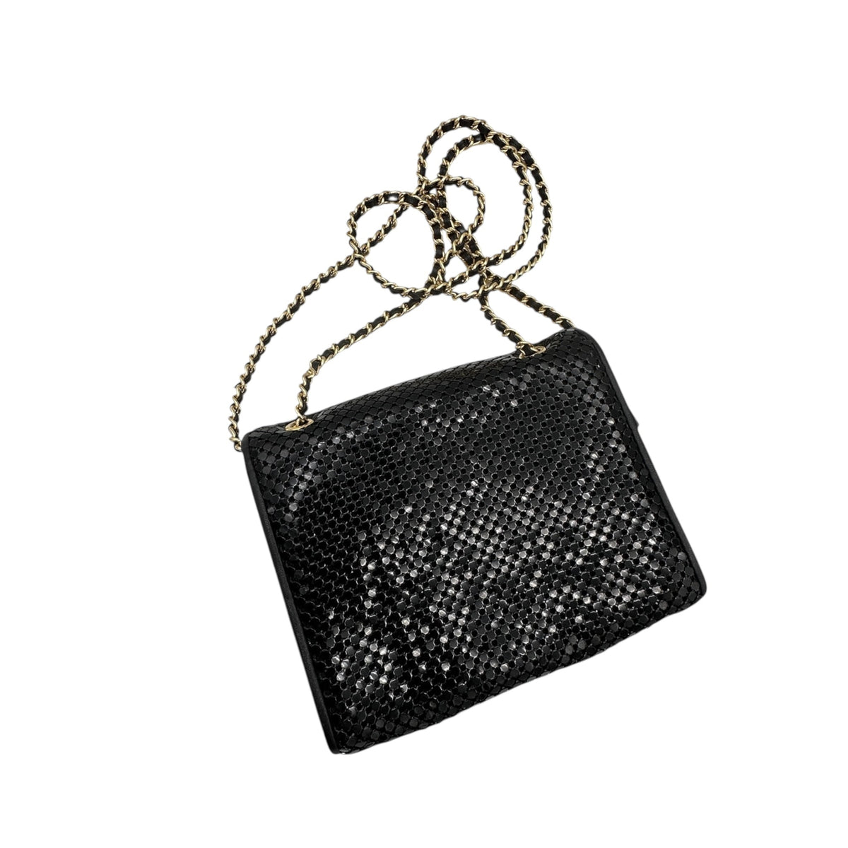 Whiting & Davis Black Mesh Shoulder Bag with Chain Strap Vintage Handbag Accessories 24 Wishes Vintage Jewelry