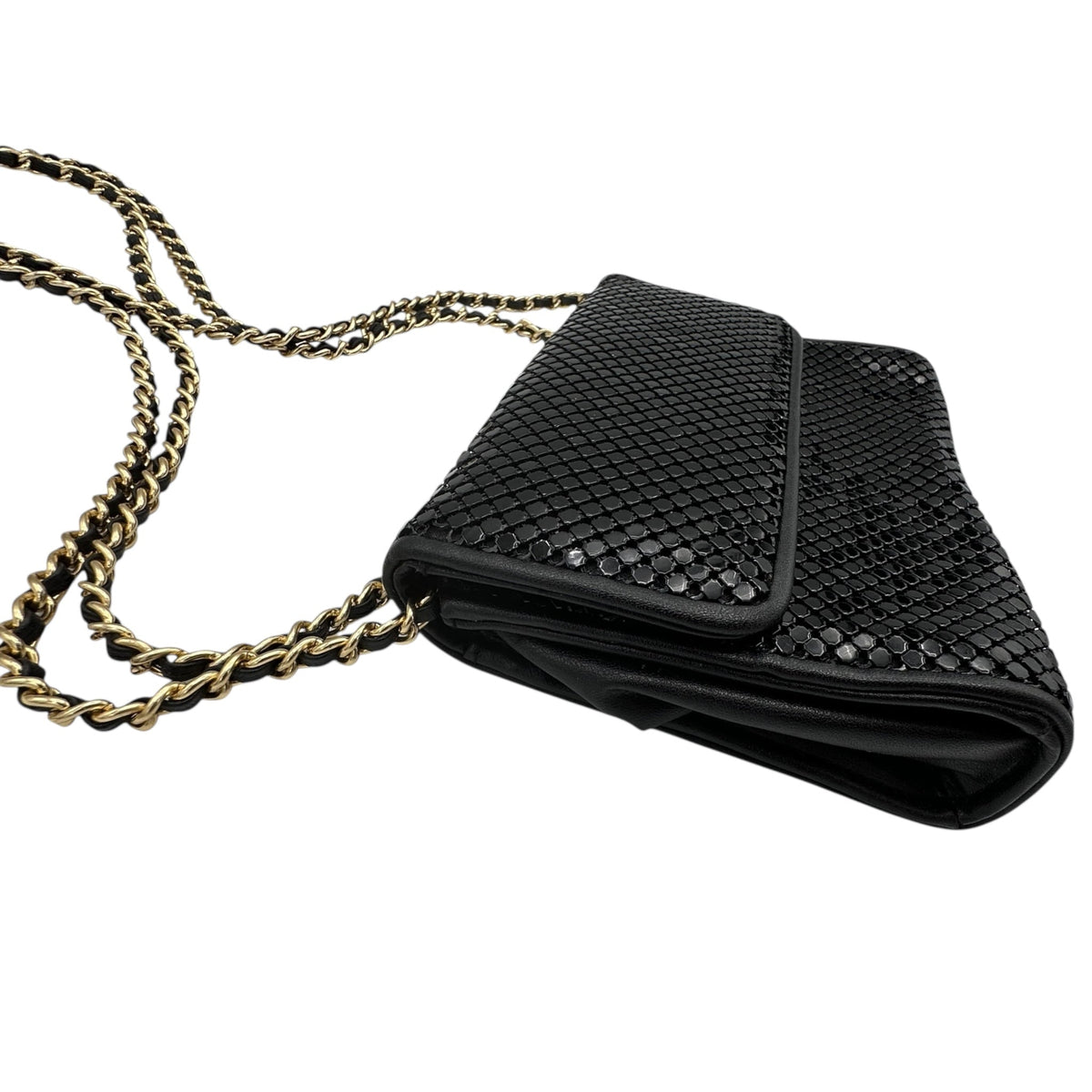 Whiting & Davis Black Mesh Shoulder Bag with Chain Strap Vintage Handbag Accessories 24 Wishes Vintage Jewelry