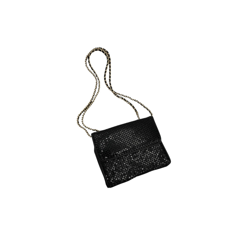Whiting & Davis Black Mesh Shoulder Bag with Chain Strap Vintage Handbag Accessories 24 Wishes Vintage Jewelry