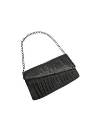 Whiting & Davis Matt Black Mess Clutch Shoulder Handbag - 24 Wishes Vintage Jewelry