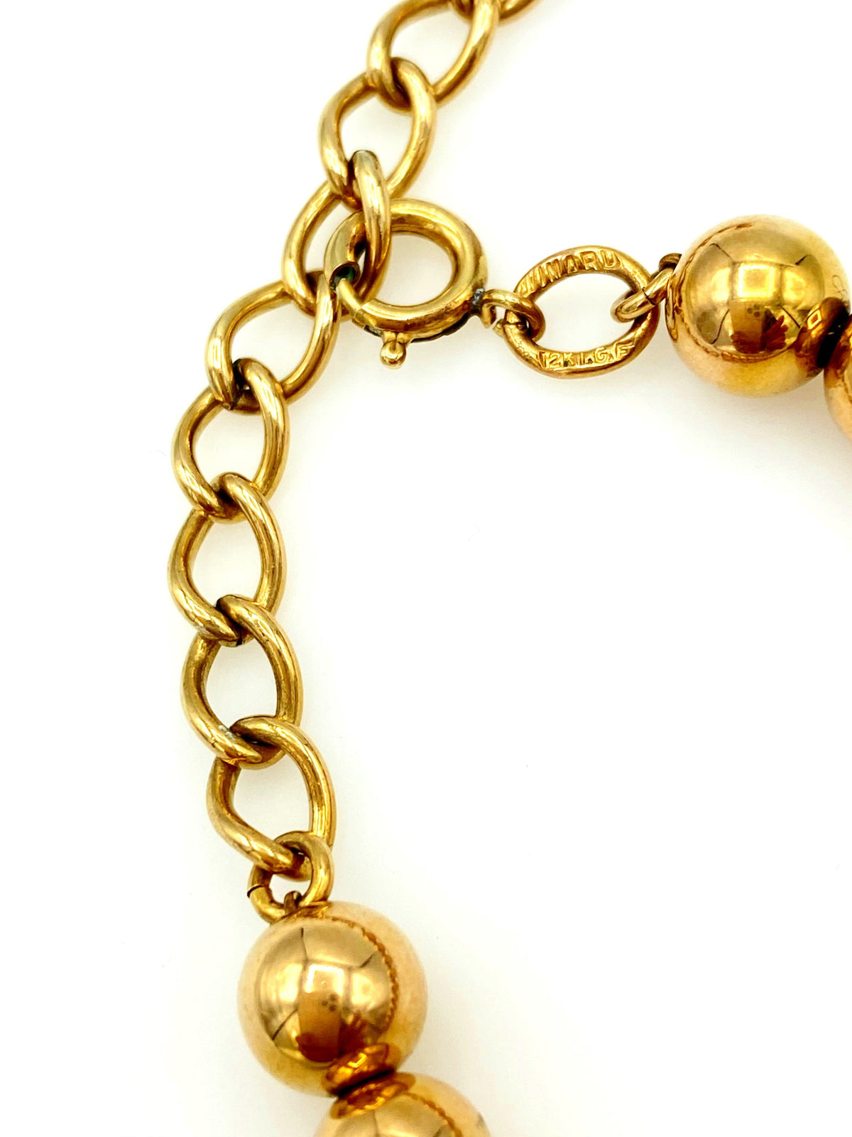 12K Gold Filled Ball Bead Layering Vintage Necklace - 24 Wishes Vintage Jewelry