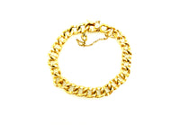 12K Gold Filled Curb Chain Link Layering Bracelet - 24 Wishes Vintage Jewelry