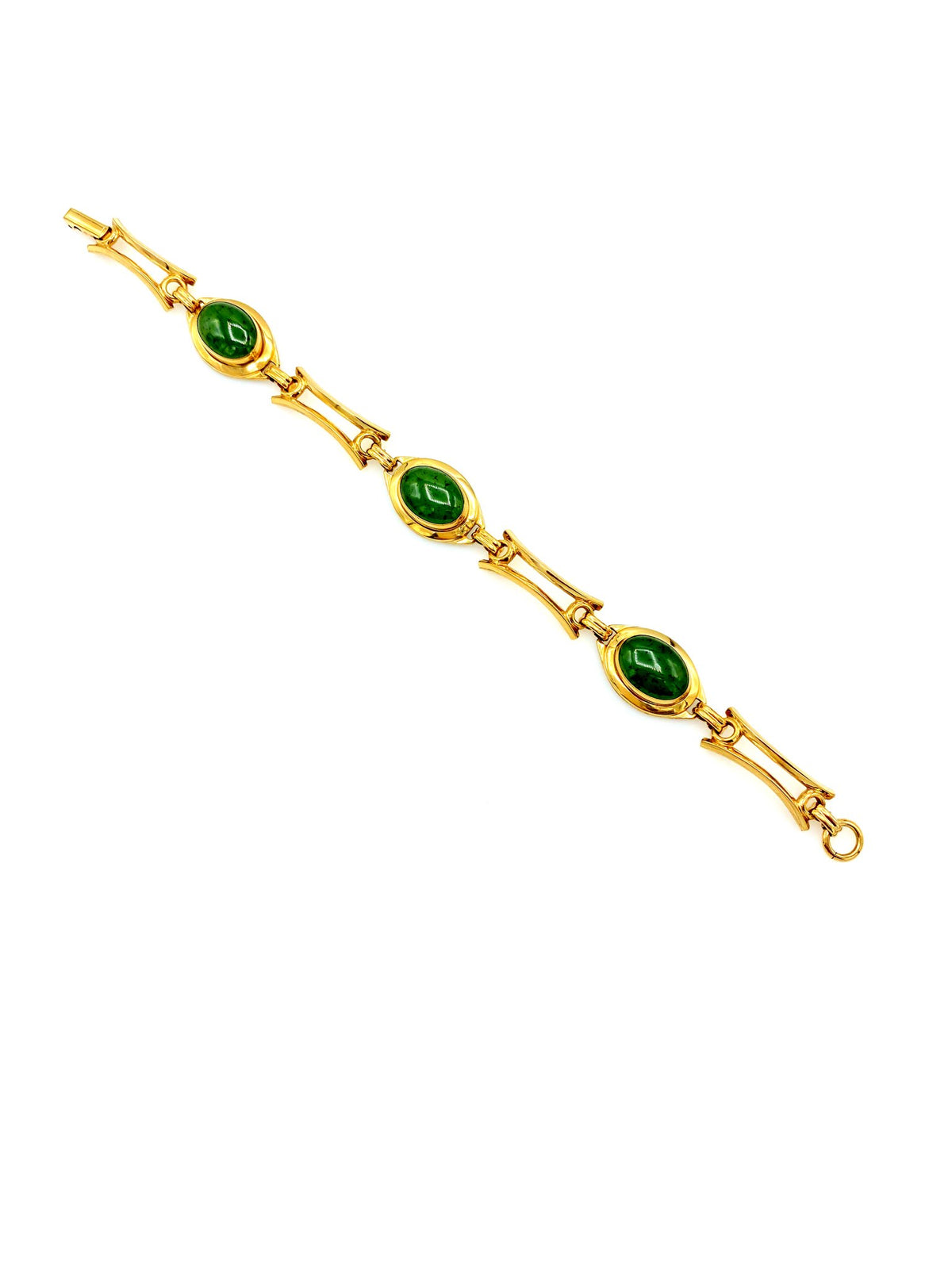 12K Gold Filled Jade Layering Vintage Bracelet - 24 Wishes Vintage Jewelry