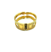 Accessocraft Egyptian Revival Hinged Vintage Bangle Bracelet - 24 Wishes Vintage Jewelry