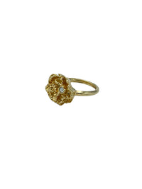 Avon Gold Floral Vintage Adjustable Cocktail Ring - 24 Wishes Vintage Jewelry