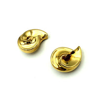 Christian Dior Classic Gold Swirl Vintage Clip-On Earrings - 24 Wishes Vintage Jewelry