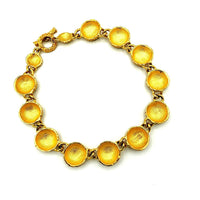 Classic Gold Chunky Circle Link Carlisle Vintage Necklace - 24 Wishes Vintage Jewelry