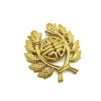 Classic Gold Givenchy Logo Laurels Emblem Vintage Brooch - 24 Wishes Vintage Jewelry