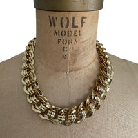 Classic Monet Double Link Vintage Chain Necklace - 24 Wishes Vintage Jewelry