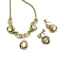 Coro Gold Clear Rhinestone Jewelry Set - 24 Wishes Vintage Jewelry
