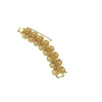 Coro Pegasus Vintage Gold Filigree Leaf Bracelet - 24 Wishes Vintage Jewelry