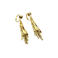 Dramatic Rhinestone Chandelier Vintage Clip-On Earrings - 24 Wishes Vintage Jewelry