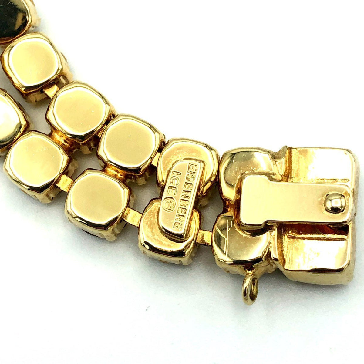 Eisenberg Ice Vintage Golden Champagne Statement Bracelet - 24 Wishes Vintage Jewelry