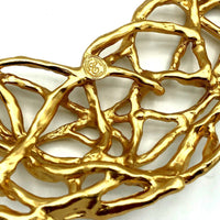 Elizabeth Taylor Treasured Vines Gold Statement Pendant - 24 Wishes Vintage Jewelry