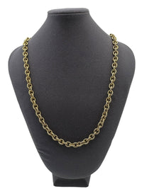 Erwin Pearl Vintage Jewelry Textured Cable Link Gold Layering Chain Necklace - 24 Wishes Vintage Jewelry