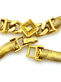 Givenchy G Rhinestone Logo Stacking Chain Bracelet - 24 Wishes Vintage Jewelry